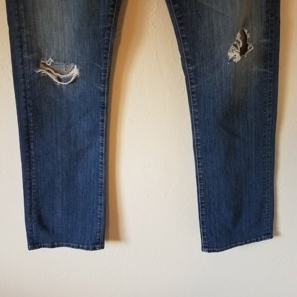 AG Adriano Goldschmied Jeans The Tomboy Relaxed Straight Size 29 Distressed Mid - Picture 2 of 9